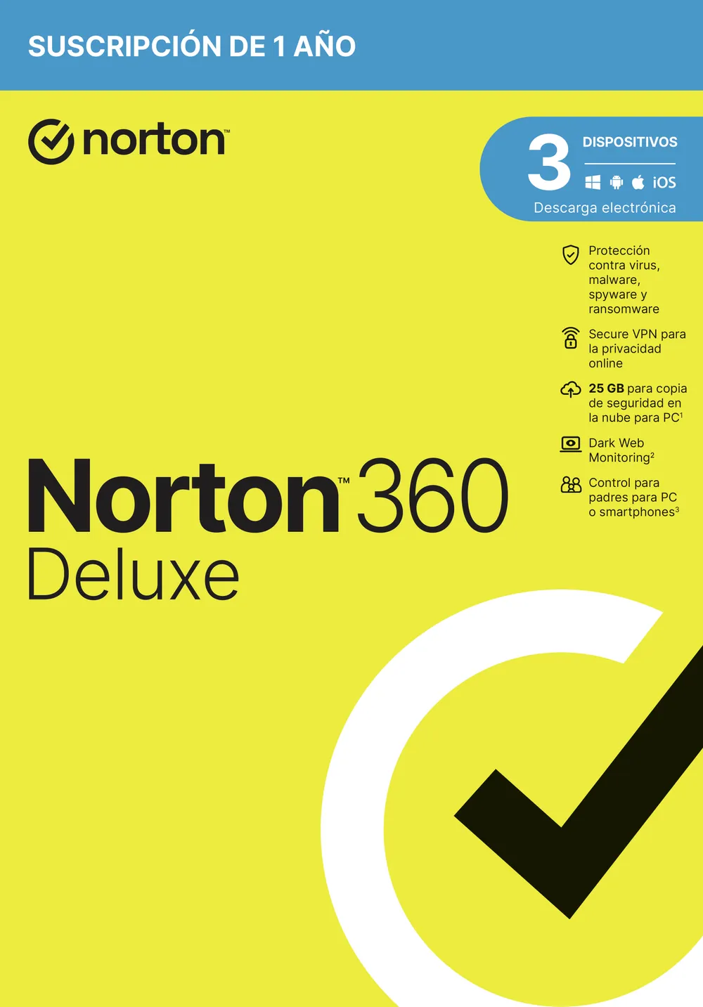 Software Antivirus Norton 360 Deluxe 1 Lizenz Box Physical Media