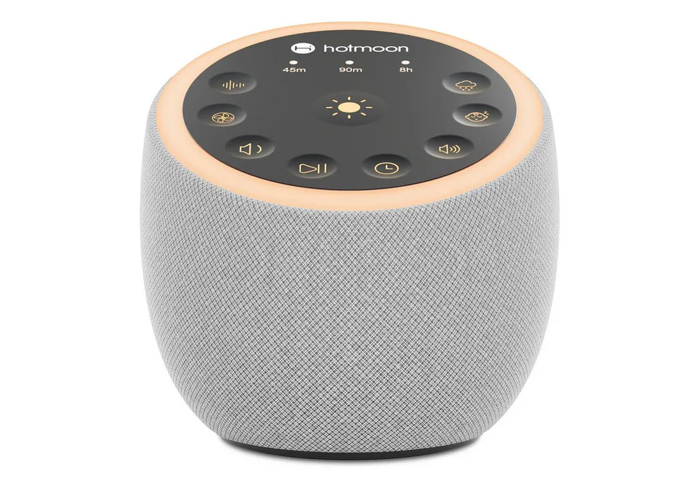 Novostella Einschlafhilfe White Noise Machine Babys Erwachsene Durchschlafhilfe Kopfhörer (Berührungssteuerung, Built in 40 Soothing White Noise & Natural Sounds, 40 Klänge, Nachtlicht, Timer, Speicherfunktion, Doppelte Lautsprecher)