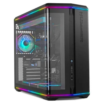 Gehäuse Mid-Tower ATX Nox Hummer Anvil Gekrümmtes Glas ARGB Schwarz USB 3.0 Type C