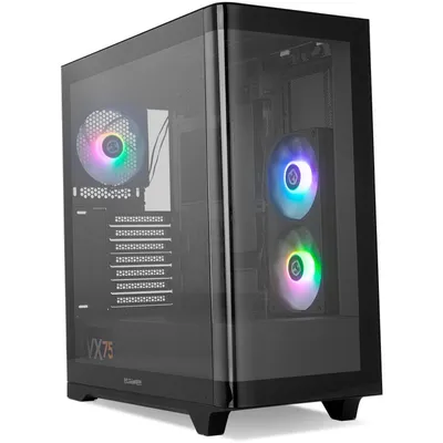 PC-Gehäuse NOX Hummer ETHER Curved Glas Weiß Midi Tower ATX USB-C