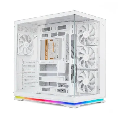 PC-Gehäuse NOX Hummer Galaxy Weiß ARGB ATX 4x Lüfter Glasfenster