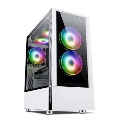 Nox Hummer Nemesis ARGB gehärtetes Glas USB 3.0 Weiß