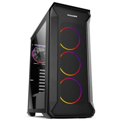 Nox Hummer Quantum gehärtetes Glas USB 3.0 ARGB