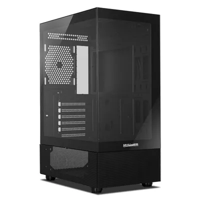 Nox Hummer Vision Midi Tower, gehärtetes Glas, USB 3.0, Schwarz