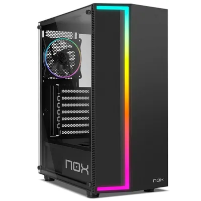 NOX Infinity Gamma gehärtetes Glas USB 3.0 ARGB Schwarz