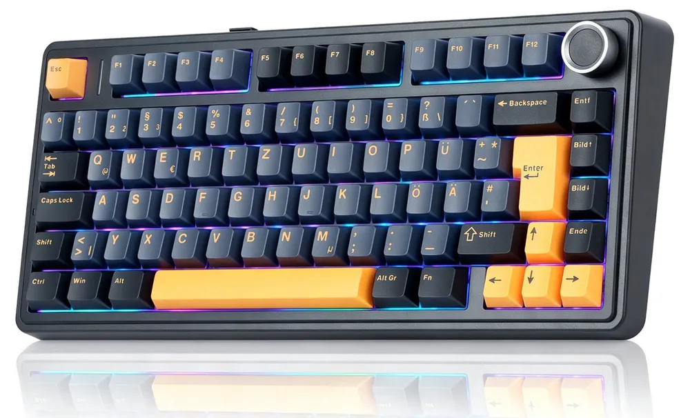 nsihing AULA F75 DE-Layout QWERTZ Mechanische Tastatur RGB Hot Swap Gaming-Tastatur