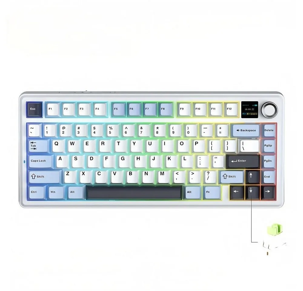 nsihing AULA F75 Max Mechanische Gaming Tastatur, RGB, Hot Swap, Kabellos Gaming-Tastatur