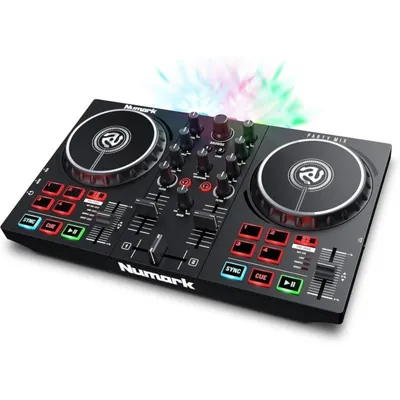 DJ-Controller Numark Party Mix II LED-Lichtshow Serato Kompatibilität 2 Jog Wheels
