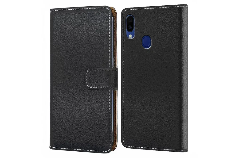 Numerva Handyhülle Bookstyle Etui Handytasche Schutzhülle für Xiaomi Redmi Note 7, Klapphülle Flip Cover Schwarz