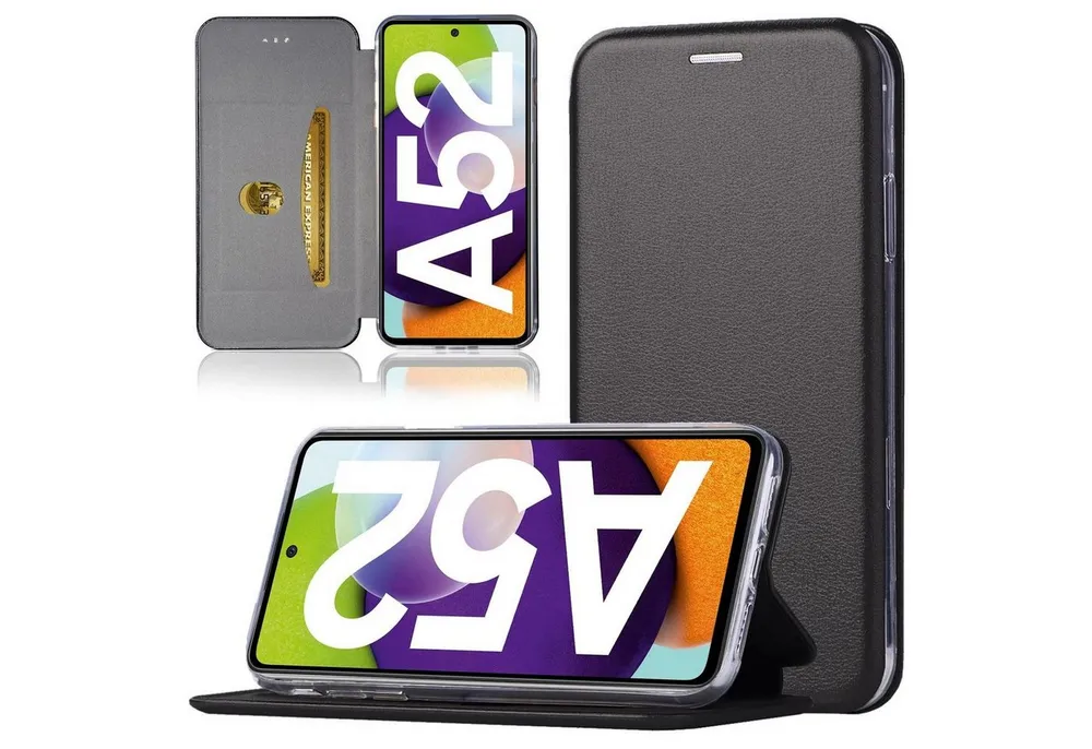 Numerva Handyhülle Hardcover Etui Schutz Hülle für Samsung Galaxy A52 / A52 5G, Flip Cover Hard Case Etui