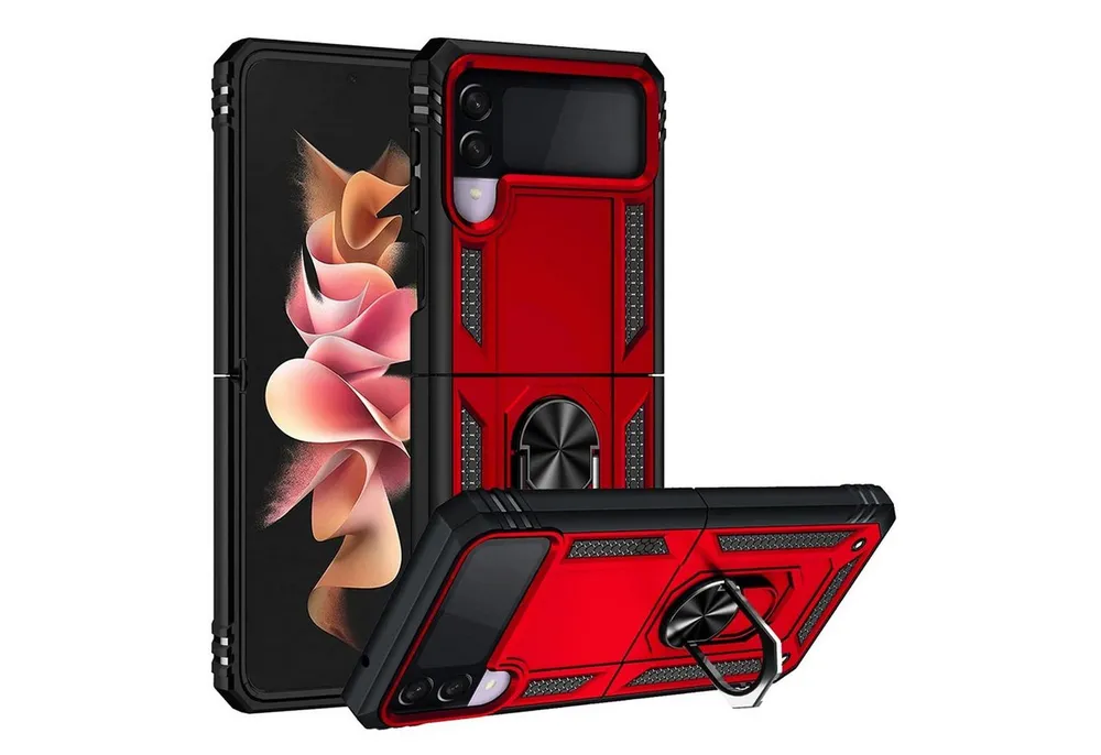 Numerva Handyhülle Schutz Hülle für Samsung Galaxy Z Flip 4, Outdoor Case Panzer Hülle Bumper Cover