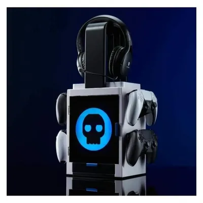 Spielturm Numskull PS5 Inspired Grau Mit Beleuchtung Kabelgebunden