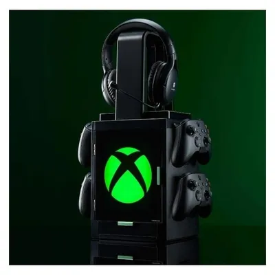 Spielturm Numskull Official Xbox mit kabelgebundener Beleuchtung Schwarz