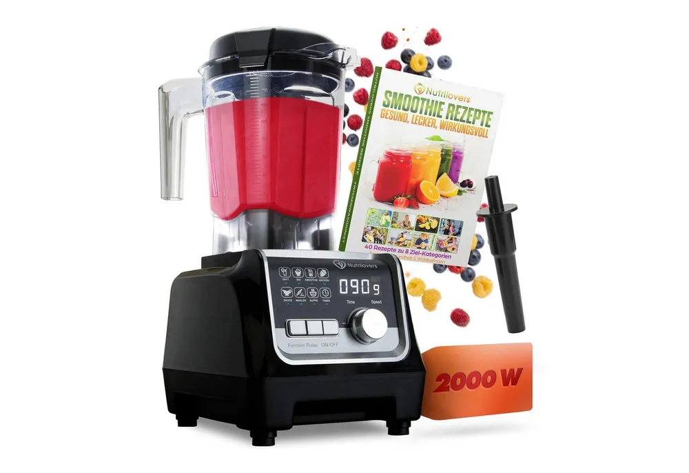 Nutrilovers Standmixer Profi Standmixer - Hochleistungsmixer 2000W - Smoothie Maker - 2L, 2000 W