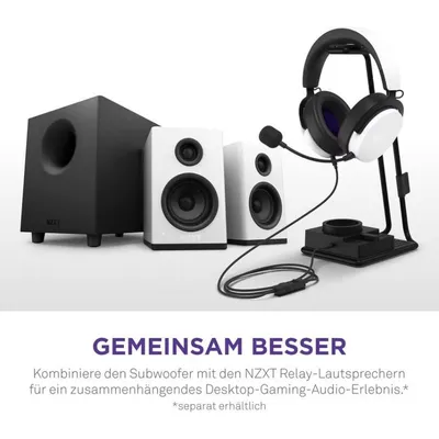 Lautsprecher NZXT Subwoofer 140W mit Phasen- und Frequenzregelung