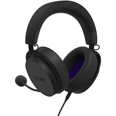 Kopfhörer NZXT kabelgebunden mit Hi-Res Audio, abnehmbarem Mikrofon, Schwarz
