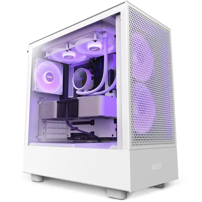 NZXT H5 Flow RGB Midi-Tower Tempered Glass USB-C weiß