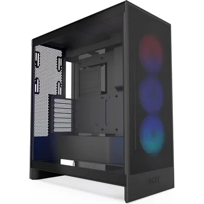 NZXT H7 Flow RGB (2024) Mid-Tower-Gehäuse – komplett schwarz