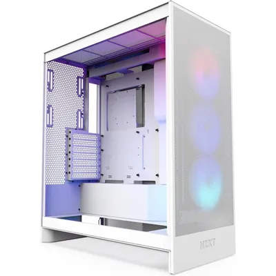 NZXT H7 Flow RGB (2024) Mid-Tower-Gehäuse – komplett weiß