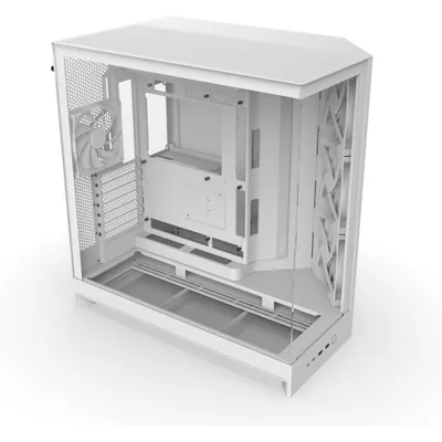 NZXT H9 Flow Weiß Midi Tower PC ATX EATX Micro ATX Mini-ITX Mesh Glas Gaming Gehäuse