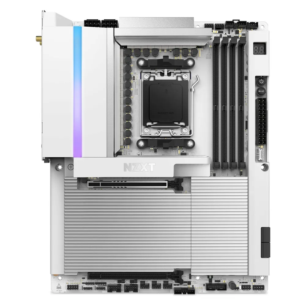 Motherboard NZXT N9 X870E X870E AM5 DDR5 ATX WiFi 7 5GbE RGB Weiß