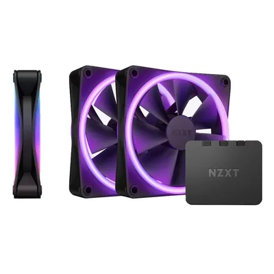 NZXT F120 RGB Duo Dreierpack, 120 mm, 500–1800 U/min, RGB PWM, hydrodynamischer Zusatzlüfter