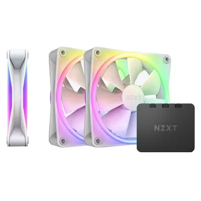 NZXT F120 RGB Duo Dreierpack, 120 mm, 1800 U/min, Doppelring, 20 RGB-LEDs, Zusatzlüfter