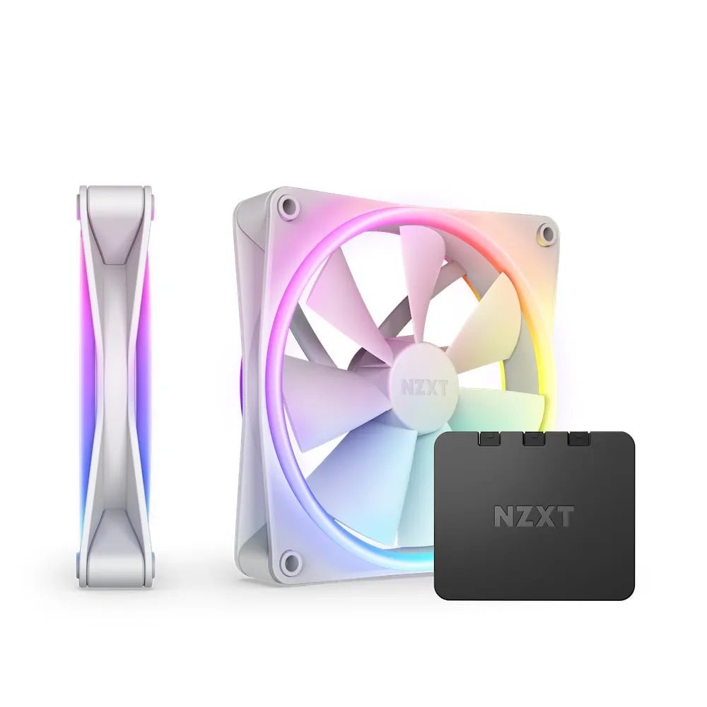 NZXT F140 RGB Duo 140 mm 1800 U/min Dual-LED-Ringlüfter mit Controller