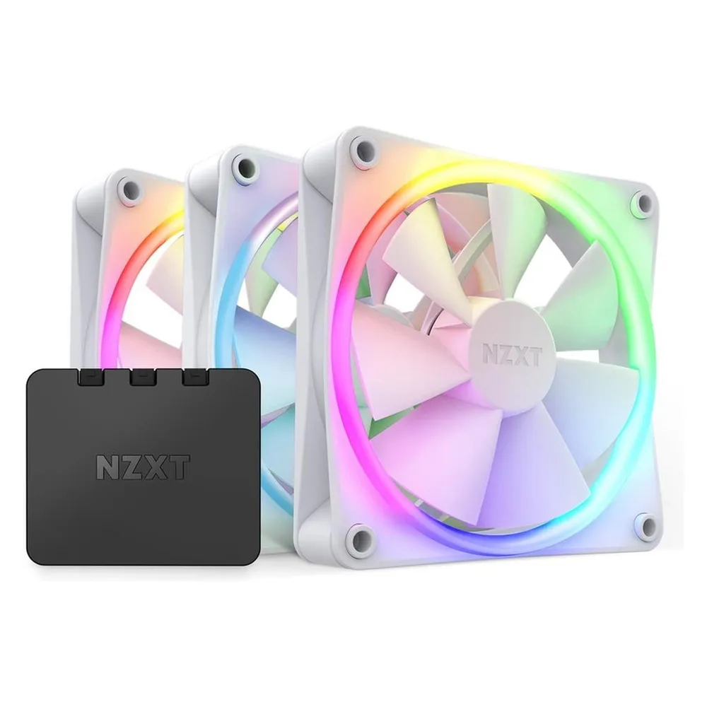 NZXT F120 RGB Triple Pack 120 mm PWM 18 synchronisierbare weiße RGB-LEDs Zusatzlüfter