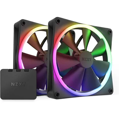 NZXT F140 RGB TWIN 140mm Zusatzlüfter Schwarz 2 Stück