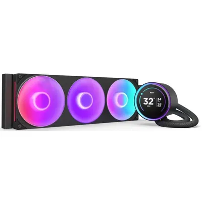 NZXT Kraken Elite 360 RGB Flüssigkeitskühlsatz mit 360-mm-IPS-Display, Schwarz