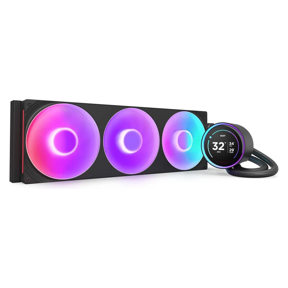 Kraken Elite V2 NZXT RGB Core Triple Lüfter 420mm Flüssigkeitskühler Kraken Elite V2 NZXT RGB Core Triple Lüfter 420mm Flüssigkeitskühler