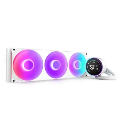 Kraken Elite V2 NZXT RGB Core Triple Lüfter 420mm Flüssigkeitskühler Weiß Kraken Elite V2 NZXT RGB Core Triple Lüfter 420mm Flüssigkeitskühler Weiß