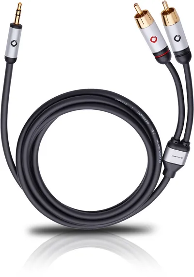 i-Connect-Kabel: 3,5 mm Klinkensteckerauf 2 x Cinch-Stecker 3m