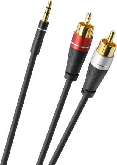 Stereo-Audiokabel 3,5 mm Klinke / Cinch Audio Jack RCA Link 2,0 m (33191)