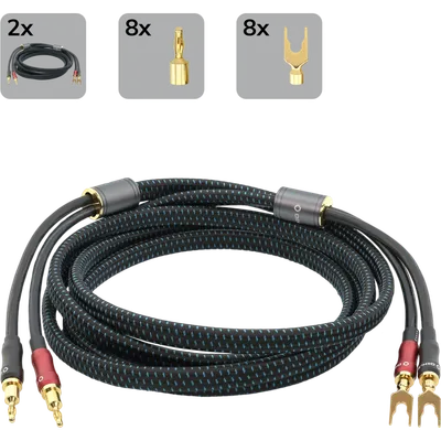 TRANSFORM DUAL-PLUG schwarz 3m
