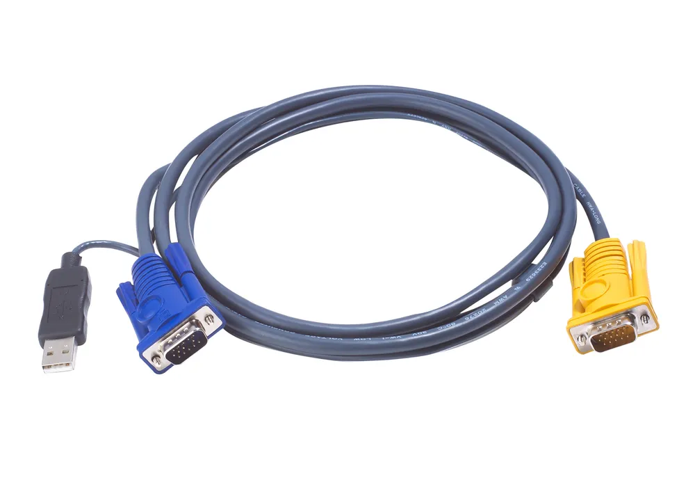 ATEN 2L-5202UP Tastatur/Video/Maus (KVM)-Kabel Schwarz