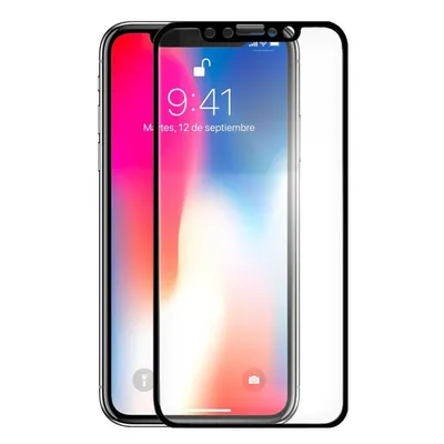 Schwarzer Schutz aus gehärtetem Glas für iPhone X/XS