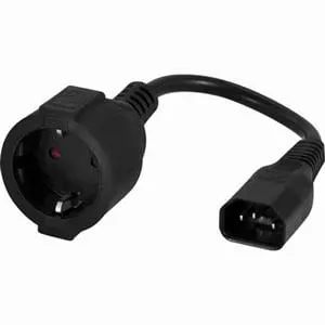 Goobay 0.75m Power cable Schwarz 0,75 m