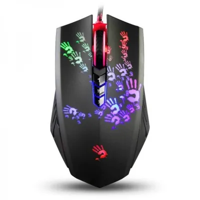 Oppo BLOODY A60 Gaming Maus 6200 DPI 8 Tasten RGB USB Kabel programmierbar Schwarz