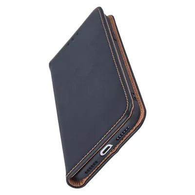 OEM Echtes Leder Smart Pro für Samsung Galaxy A35 5G schwarz
