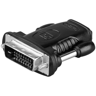 Goobay 68482 Kabeladapter HDMI 19pin F DVI-D 24+1pin M Schwarz