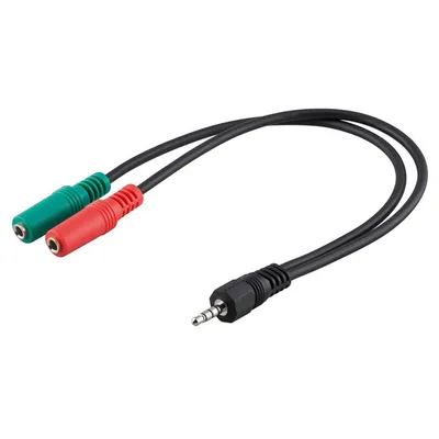 Goobay 50467 Audio-Kabel 0,3 m 3.5mm 2 x 3.5mm Schwarz, Grün, Rot