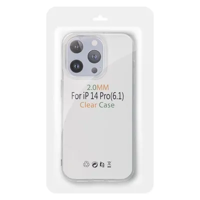 OEM Back panel cover CLEAR Case 2 mm for IPHONE 15 Pro (camera protection) transparent