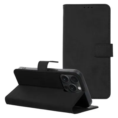 OEM Back panel cover TENDER Book Case for IPHONE 15 Pro Max black