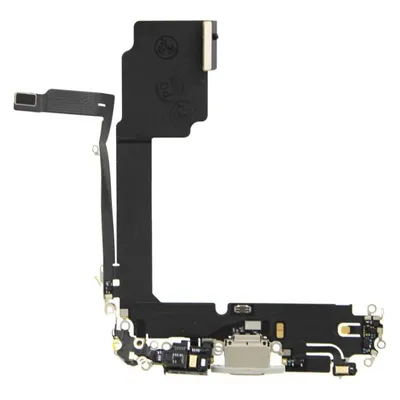 OEM Ladeanschluss Flex für iPhone 15 Pro Max, weisses titanium