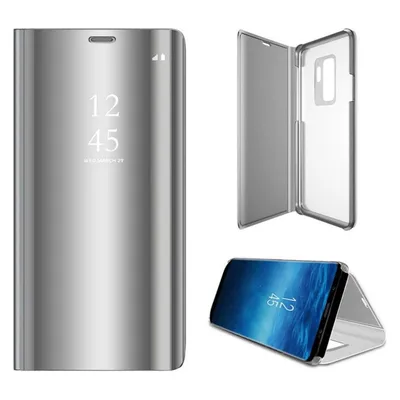 OEM Smart Clear View Case für Samsung Galaxy A35 5G silber