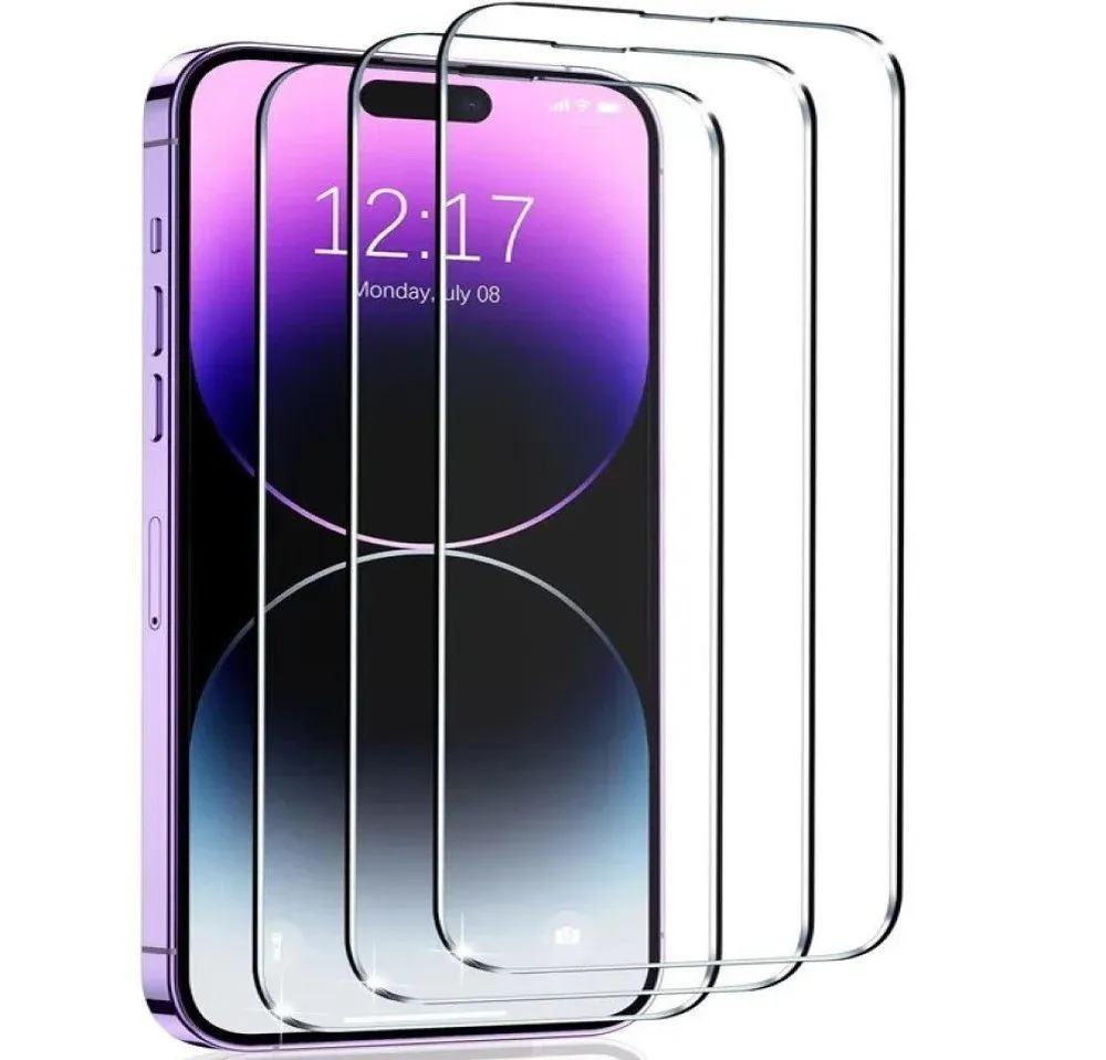 OLi Displayschutzglas 3 X Stück für IPhone 15 Displayschutzglas, 9H Härte Panzer Schutz für Für IPhone 15, Pakung Spar-Set, 3 Stück, Stoßfäste Schutzglas Kratzfest
