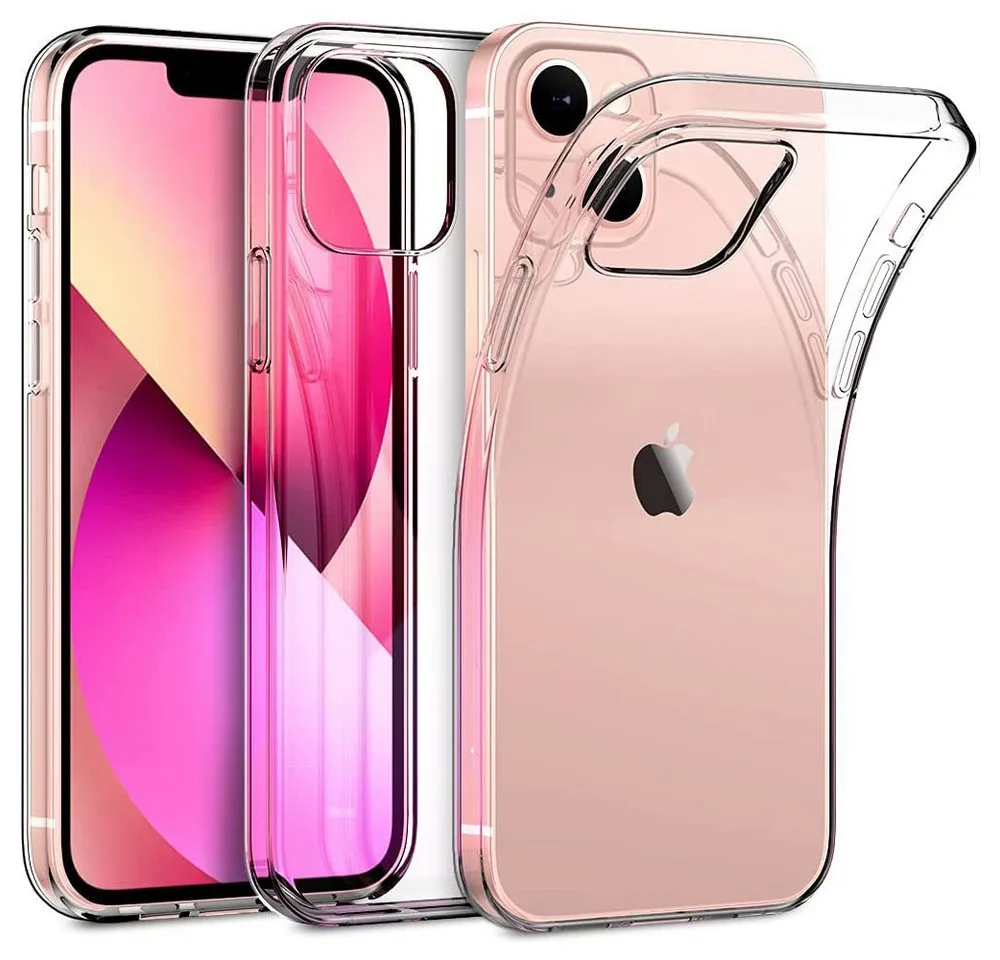 OLi Handyhülle Transparente Silikon Dünn und Weiches Kompatibel mit iPhone 15 6,1 Zoll, Dünn und Weiches Stoßfeste