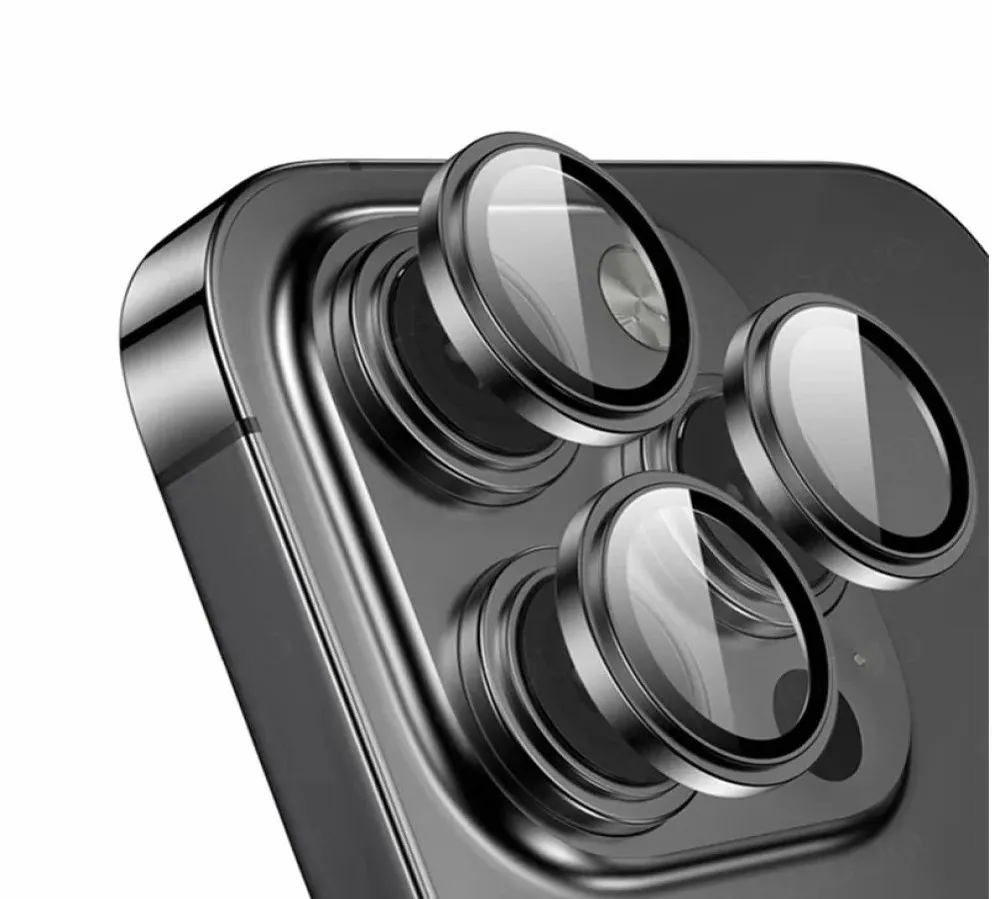 OLi Kamera-Hülle 2X Kamera Glasschutz für iPhone 17/16/15/ 14/ 13/ 12/ 11 Serie für, 2X PAKUNG SET Hochwertiger Maximale Sicherheit Schwarz